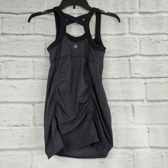 Athleta Scrunch Tank Top Workout Gray Womens XS Polyester activewear running - Picture 7 of 10